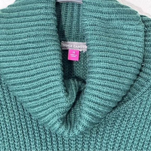 NWT Vince Camuto Plus Size Asymmetrical Fringe Turtleneck Long Sleeve Sweater 3X - Picture 5 of 9